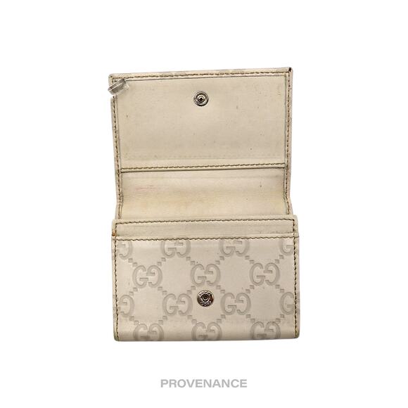 🔴 Gucci Card Wallet - Chalk Guccissima Leather - Picture 5 of 8